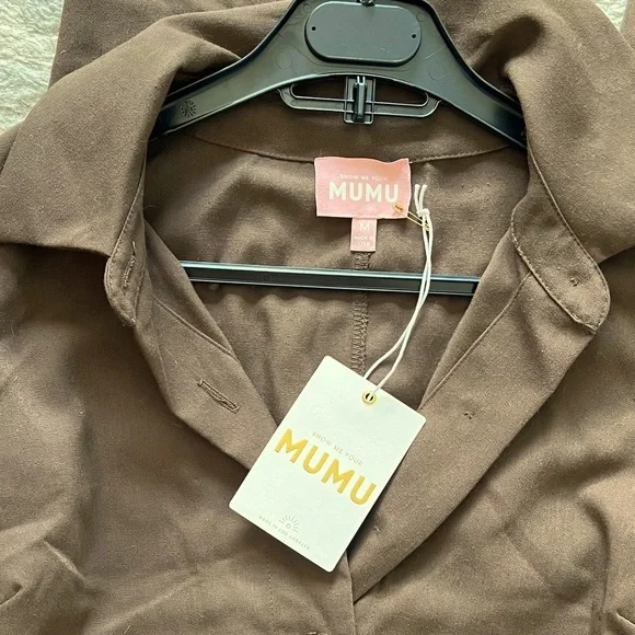 NWT! Show Me Your MuMu Fargo Jumpsuit in Olive size Medium - Picture 4 of 6